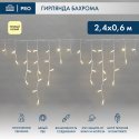 Neon-night Гирлянда Айсикл (бахрома) светодиодный, 2,4х0,6 м, 220В 255-037-6
