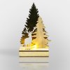 Neon-night Деревянная фигурка с подсветкой Елочка с оленем 12*6*21,5 см 504-002