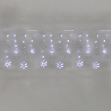 Фотография товара 'Neon-Night 255-075 Гирлянда Бахрома со снежинками 2,4х0,9м, 150LED'