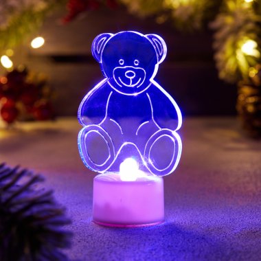 Фотография товара 'Neon-Night Фигура светодиодная на подставке Мишка 2D, RGB 501-047'