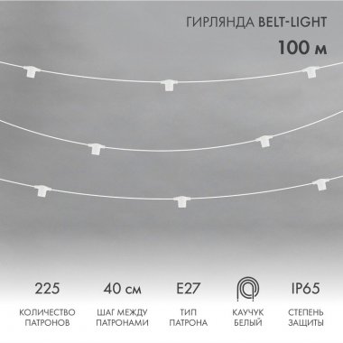 Фотография товара 'Neon-Night 331-232 Гирлянда Belt-Light 2 жилы, 100м, шаг 40см'