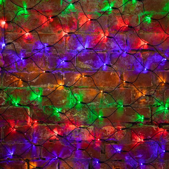 Фотография товара 'Neon-night Гирлянда-сеть светодиодная 1х1,5 м, свечение с динамикой, мульти диоды 215-119'