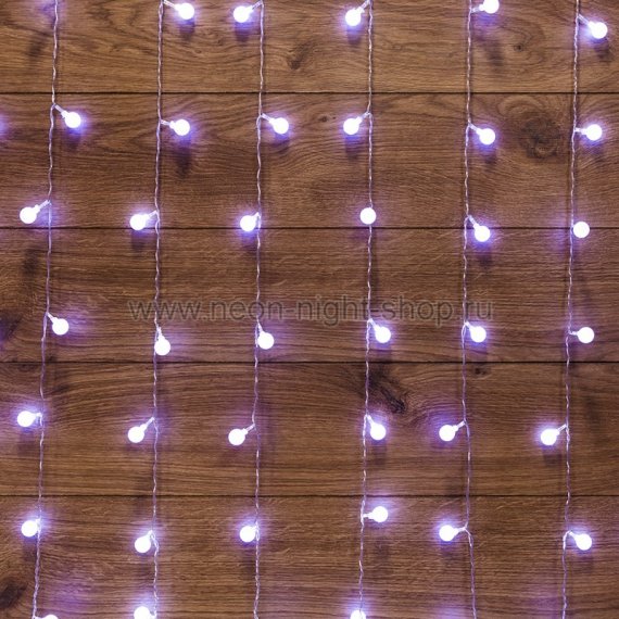 Фотография товара 'Neon-night Гирлянда Светодиодный Дождь, 1,5х1,5 м, с насадками шарики, 230В 235-045'