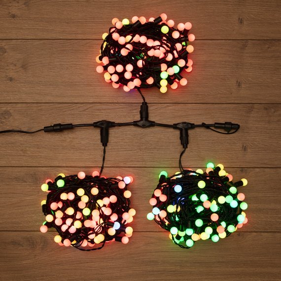 Фотография товара 'Neon-night Гирлянда LED ClipLight-мультишарики 24V, 3 нити по 20 метров, RGB, IP54 323-619'