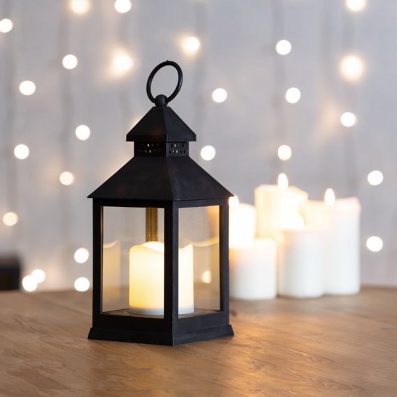 Фотография товара 'Neon-night Декоративный фонарь со свечкой, 10.5х10.5х24 см 513-051'