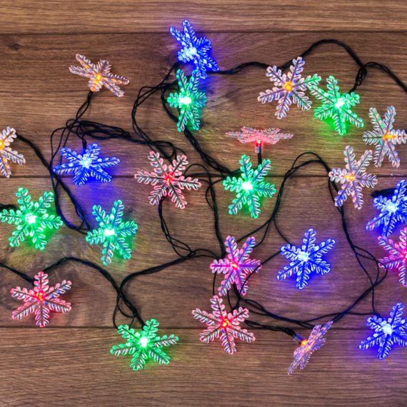 Фотография товара 'Neon-night Гирлянда светодиодная Снежинки 30 LED 4,4 метра с контроллером 303-065'