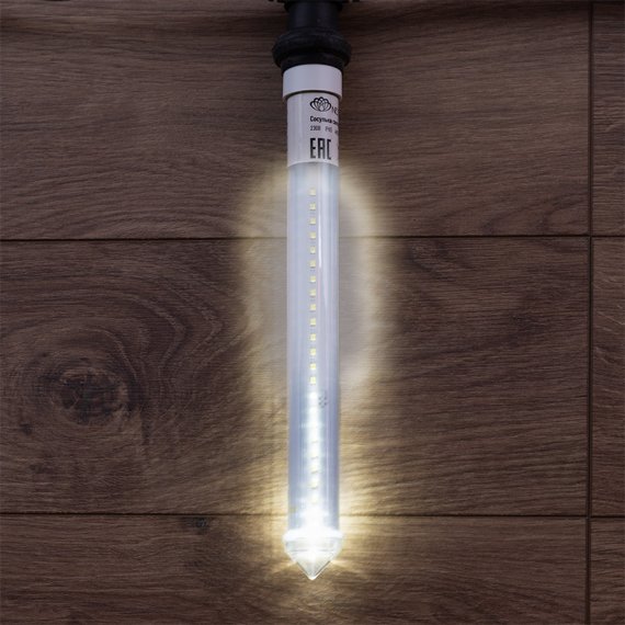 Фотография товара 'Neon-Night Сосулька светодиодная 30 см, 220V, e27, двухсторонняя, 24х2 диодов 256-161'